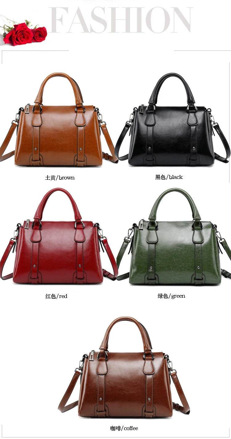 Tote Bag - Genuine Leather Women Shoulder Cross body Handbag - Dressect