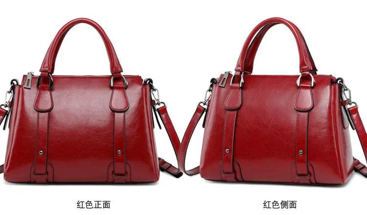 Tote Bag - Genuine Leather Women Shoulder Cross body Handbag - Dressect