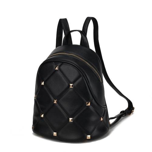 Hayden Quilted Vegan Leather with Studs Womens Backpack - Dressect
