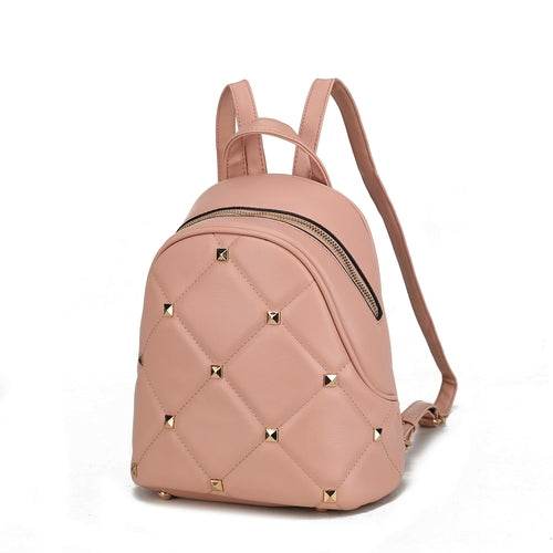 Hayden Quilted Vegan Leather with Studs Womens Backpack - Dressect