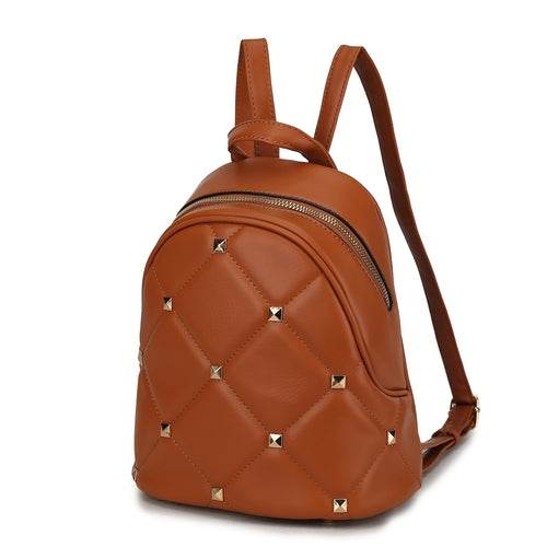 Hayden Quilted Vegan Leather with Studs Womens Backpack - Dressect