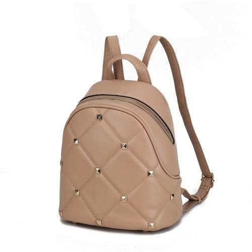 Hayden Quilted Vegan Leather with Studs Womens Backpack - Dressect