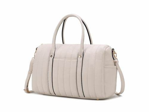 Luana Quilted Vegan Leather Women Duffle Bag - Dressect