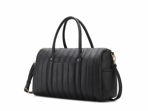 Luana Quilted Vegan Leather Women Duffle Bag - Dressect