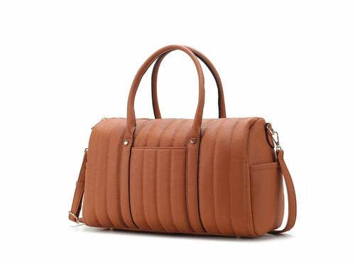 Luana Quilted Vegan Leather Women Duffle Bag - Dressect