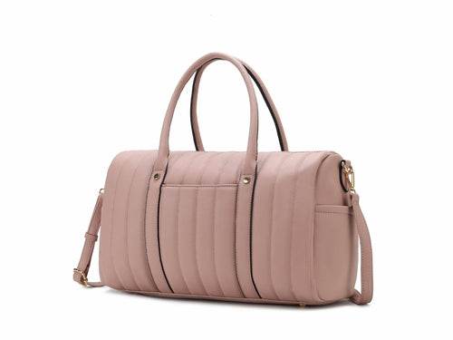 Luana Quilted Vegan Leather Women Duffle Bag - Dressect