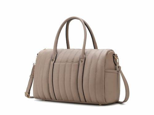 Luana Quilted Vegan Leather Women Duffle Bag - Dressect