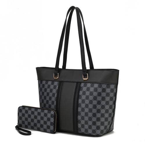 Fabiola Vegan Leather Womens Tote Bag with wallet - Dressect