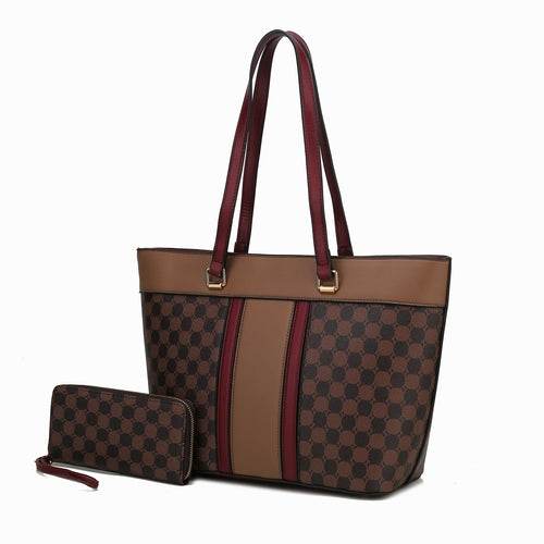 Fabiola Vegan Leather Womens Tote Bag with wallet - Dressect