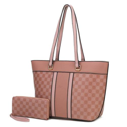 Fabiola Vegan Leather Womens Tote Bag with wallet - Dressect