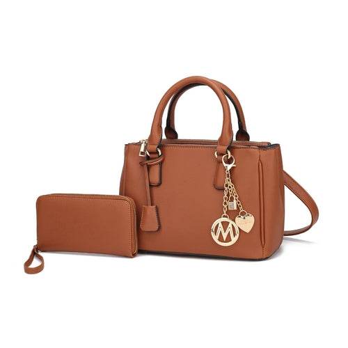 Ruth Vegan Leather Women Satchel Bag with Wallet - Dressect