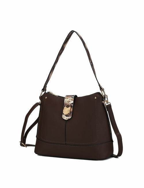 MKF Collection Ezra Snake embossed Shoulder Handbag by Mia K - Dressect
