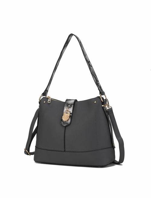 MKF Collection Ezra Snake embossed Shoulder Handbag by Mia K - Dressect