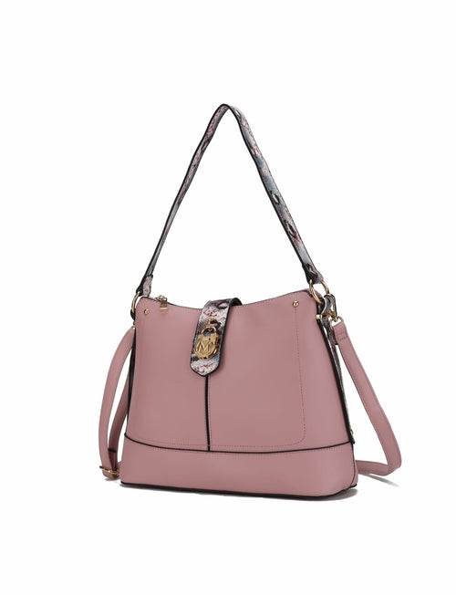MKF Collection Ezra Snake embossed Shoulder Handbag by Mia K - Dressect