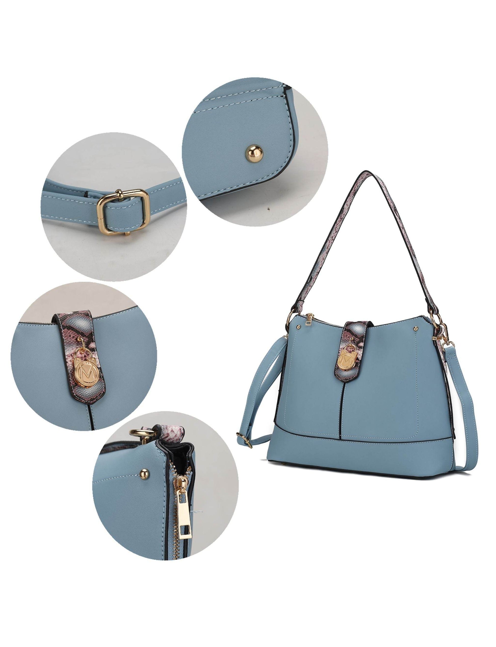 MKF Collection Ezra Snake embossed Shoulder Handbag by Mia K - Dressect
