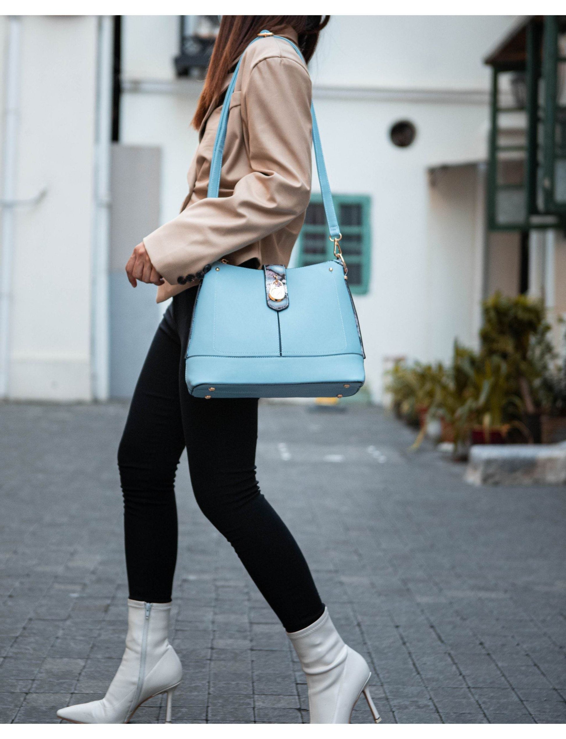 MKF Collection Ezra Snake embossed Shoulder Handbag by Mia K - Dressect