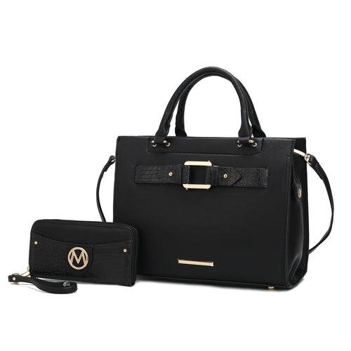 Virginia Vegan Leather Women Tote Bag with Wallet - Dressect