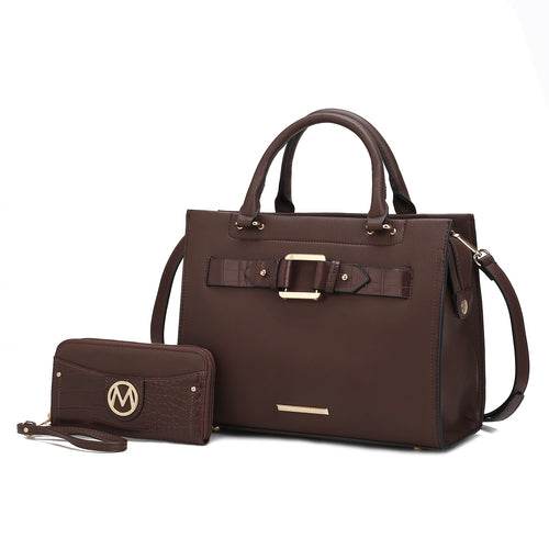 Virginia Vegan Leather Women Tote Bag with Wallet - Dressect