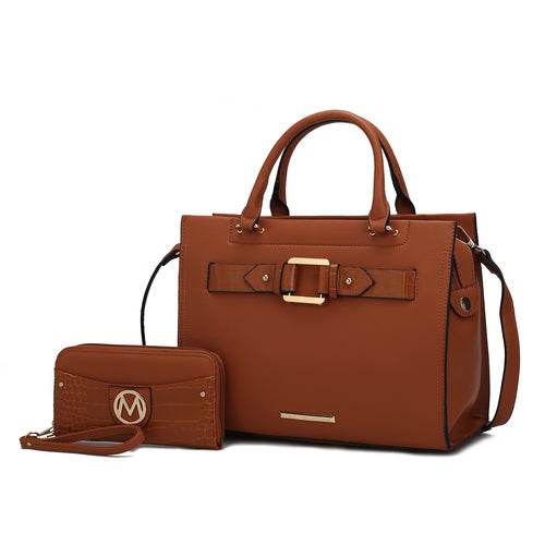 Virginia Vegan Leather Women Tote Bag with Wallet - Dressect