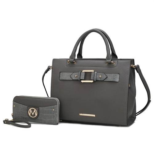 Virginia Vegan Leather Women Tote Bag with Wallet - Dressect