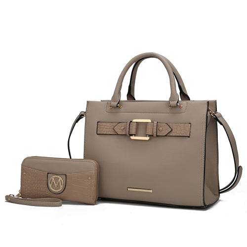 Virginia Vegan Leather Women Tote Bag with Wallet - Dressect