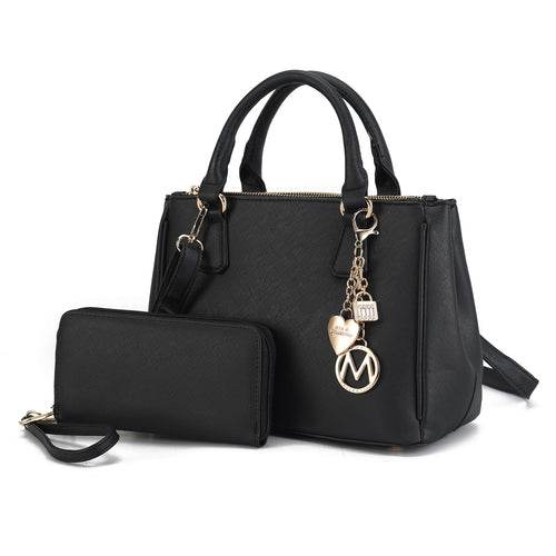 Ruth Vegan Leather Women Satchel Bag with Wallet - Dressect