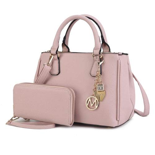 Ruth Vegan Leather Women Satchel Bag with Wallet - Dressect