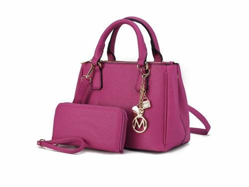 Ruth Vegan Leather Women Satchel Bag with Wallet - Dressect