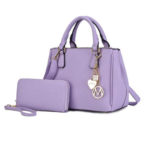 Ruth Vegan Leather Women Satchel Bag with Wallet - Dressect