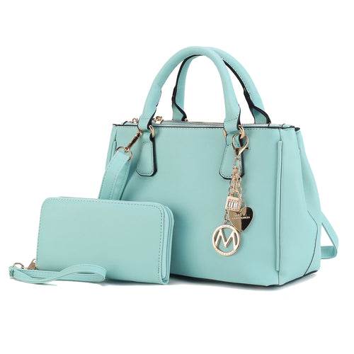 Ruth Vegan Leather Women Satchel Bag with Wallet - Dressect