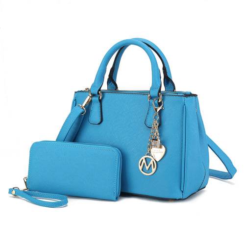Ruth Vegan Leather Women Satchel Bag with Wallet - Dressect