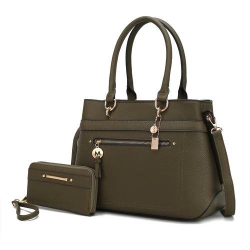 Gardenia Vegan Leather Women Tote Bag with Wallet - Dressect