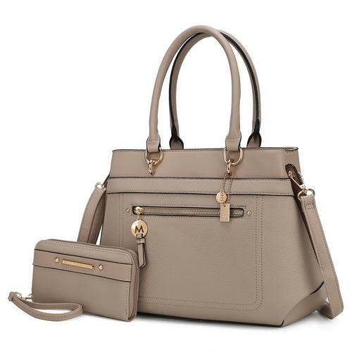 Gardenia Vegan Leather Women Tote Bag with Wallet - Dressect