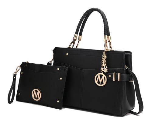 MKF Collection Tenna Vegan Leather Women Satchel Bag by Mia K - Dressect