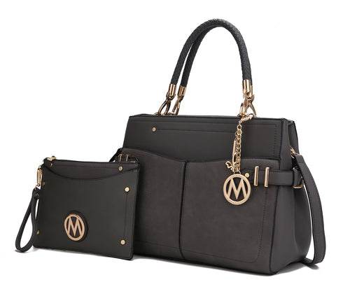 MKF Collection Tenna Vegan Leather Women Satchel Bag by Mia K - Dressect