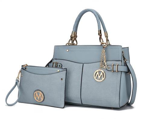 MKF Collection Tenna Vegan Leather Women Satchel Bag by Mia K - Dressect