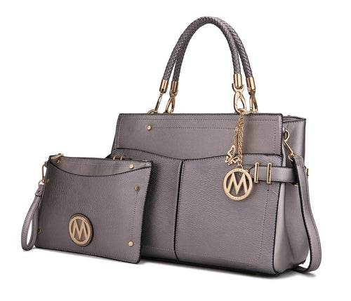 MKF Collection Tenna Vegan Leather Women Satchel Bag by Mia K - Dressect