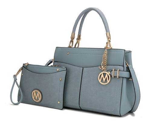 MKF Collection Tenna Vegan Leather Women Satchel Bag by Mia K - Dressect