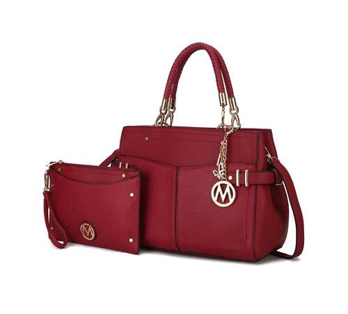 MKF Collection Tenna Vegan Leather Women Satchel Bag by Mia K - Dressect