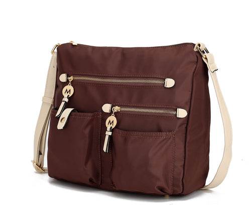 MKF Collection Serena Color-Block Nylon Women Shoulder Bag by Mia K - Dressect