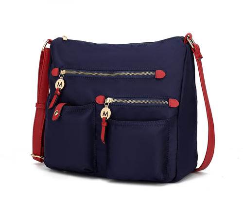 MKF Collection Serena Color-Block Nylon Women Shoulder Bag by Mia K - Dressect