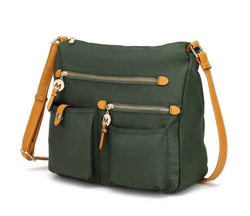 MKF Collection Serena Color-Block Nylon Women Shoulder Bag by Mia K - Dressect