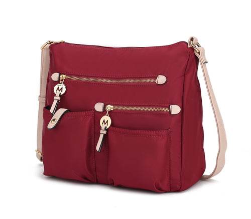 MKF Collection Serena Color-Block Nylon Women Shoulder Bag by Mia K - Dressect