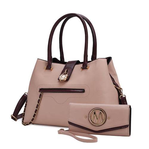 MKF Edith Tote Handbag with Wallet Vegan Leather Women by Mia K - Dressect