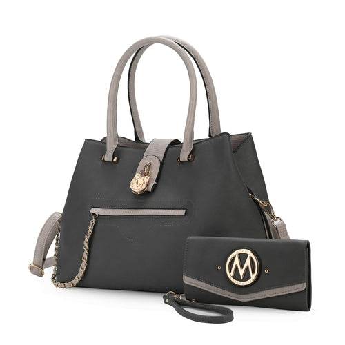 MKF Edith Tote Handbag with Wallet Vegan Leather Women by Mia K - Dressect