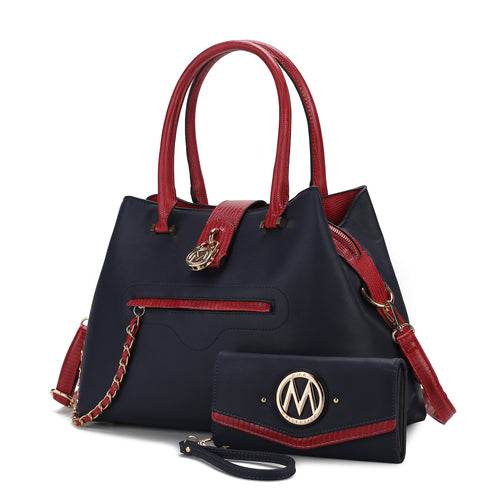 MKF Edith Tote Handbag with Wallet Vegan Leather Women by Mia K - Dressect