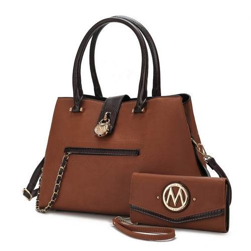 MKF Edith Tote Handbag with Wallet Vegan Leather Women by Mia K - Dressect