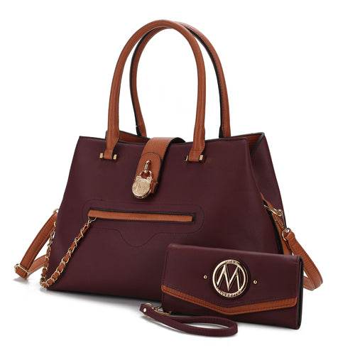 MKF Edith Tote Handbag with Wallet Vegan Leather Women by Mia K - Dressect
