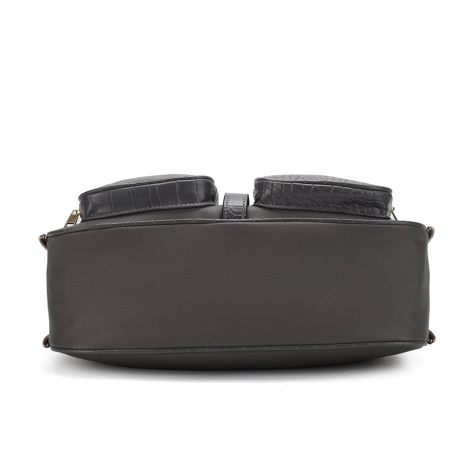 Daphne Crocodile-embossed Shoulder Handbag Vegan Leather Women - Dressect