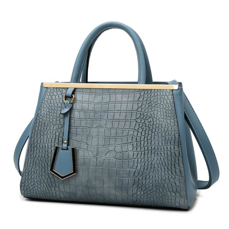 Women Stone Pattern Patchwork Handbag Shoulder Bag Crossbody Bag(Blue) - Dressect